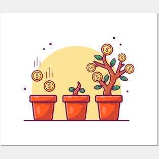 Investment money cartoon Posters and Art